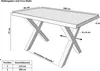 Esstisch Baumkante Holz-Optik Wildeiche 160 x 85 X-Gestell Produktbild-Vorschau 7