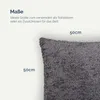 Dekokissen 50x50 cm Anthrazit, Chenille Kissenhülle mit Produktbild-Vorschau 2