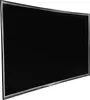 A large, black projection screen with a silver frame, presented against a white background. Voir les images du produit