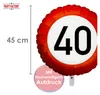 Folienballon Happy Birthday 40 Rund 45cm Helium 40. Produktbild-Vorschau 4