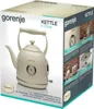 The image shows the retail packaging of a Gorenje kettle. The packaging displays the product prominently along with feature callouts and branding. Anteprima dell’immagine prodotto