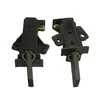 Two black carbon brushes with gold metal contacts, isolated on a white background. Produktbild-Vorschau