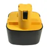 A product shot of a black and yellow battery pack. Produktbild-Vorschau