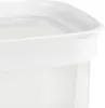 A close-up view of the top rim of a white storage container. Voir les images du produit