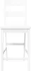 A front view of a white wooden bar stool against a white background. Náhled obrázku produktu