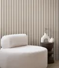 3D Tapete Akustikpaneele Optik grau beige Vlies Holztapete Produktbild-Vorschau 6