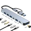 INF 2 v 1 USB-C / USB hub 7 portů USB 3.0 pro Windows MacOS Náhled obrázku produktu 2