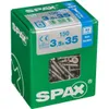A green cardboard box containing screws, with product information printed on it. Voir les images du produit