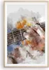 Gerahmtes Poster - Rahmen in heller Eiche - Gitarre Musik - Produktbild-Vorschau 1