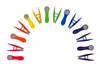 70 Wäscheklammern im Regenbogen Design mit Softgrip und Produktbild-Vorschau 2