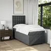 Schlichtes Boxspringbett mit Matratze - Dunkelgrau 100x200 Produktbild-Vorschau 6