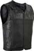 Herren Biker Black Camo Lederkutte Lederweste Motorrad Produktbild-Vorschau 1