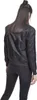 A person is shown from the back, wearing a black bomber jacket and black jeans against a white background. Produktbild-Vorschau
