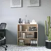 KOMTO Bücherregal 80 cm breit, Sonoma, Bücherregal mit 3 Produktbild-Vorschau 3