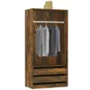Kleiderschrank Räuchereiche 100x50x200 cm Holzwerkstoff , Produktbild-Vorschau 3