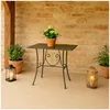 Gartentisch Metalltisch Rostoptik Rechteckig dekorativ Produktbild-Vorschau 4