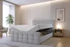 AX LIVING Lit avec sommier 180x200 cm Argentaro gris Voir les images du produit 2