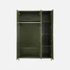 sweeek - Garderobe mit Heveaholz und Metall 5 Regalböden Produktbild-Vorschau 2