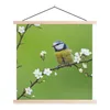 MuchoWow® Textilposter Blaumeise - Zweig - Blumen - Produktbild-Vorschau 1