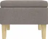 vidaXL Hocker mit Holzbeinen Taupe Stoff Produktbild-Vorschau 3