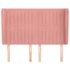 vidaXL Kopfteil mit Ohren Rosa 147x23x118/128 cm Samt Produktbild-Vorschau 3