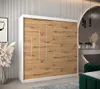 Kleiderschrank ERIKA – Breite 200 cm, weiß / Eiche artisan Produktbild-Vorschau 1