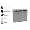 Kreher XXL Gartenschrank Müllschrank 'ECOCAB3' mit 3 Türen Produktbild-Vorschau 3
