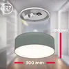 Lampa sufitowa tkanina szary tekstylny abażur lampa Podgląd zdjęcia produktu 6