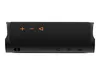 A black portable speaker with orange buttons. Náhled obrázku produktu