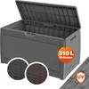 Coffre de Rangement Gris Malle 310 litres Stockage Coussins Voir les images du produit 1