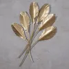 Wandbild Metall Gold Blätter H72cm 3D Metallbild Wanddeko Produktbild-Vorschau 6