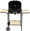 Barbecue a carbonella 45x40 cm con coperchio e ripiano, Anteprima dell’immagine prodotto 2