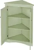 An open corner cabinet with three shelves, shown from a front-diagonal angle. Produktbild-Vorschau