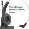 Close-up of a headset with text describing its features. Produktbild-Vorschau