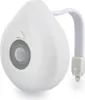 A white motion-activated LED toilet light with a gray sensor. Voir les images du produit