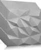A stack of grey 3D wall panels with a geometric pattern. Produktbild-Vorschau