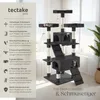A multi-level cat tree with scratching posts, platforms, and hiding spots, set in a bright, indoor environment with a window in the background. Náhled obrázku produktu
