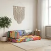 vidaXL Palettensofa-Auflage Mehrfarbig Stoff Patchwork Produktbild-Vorschau 1