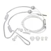 A product shot of a pair of white air tube earphones with a 3.5mm jack. Anteprima dell’immagine prodotto
