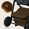 Close-up view of a stroller's storage basket and wheel, with an inset showing a detail of the basket's interior. Produktbild-Vorschau