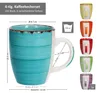 6tlg Kaffeebecherset Uni bunt groß Kaffee Becher Produktbild-Vorschau 7
