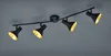 Deckenleuchte - Schwarz - Metall - 4-flammig - B 84,5 cm Produktbild-Vorschau 2