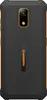 The back of a black and orange rugged smartphone. Voir les images du produit