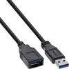 InLine USB 3.2 Gen.1 Kabel, A Stecker / Buchse, schwarz, Produktbild-Vorschau 4