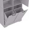 A close-up view of a gray cabinet with two open laundry baskets. Náhľad obrázku produktu