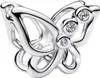 Pandora Mini-Charm Schmetterling Zirkonia Sterling-Silber Produktbild-Vorschau 3