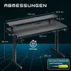 Five Stars® Gaming Schreibtisch - Computertisch - 100x50x75 Produktbild-Vorschau 7