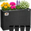 Casaria® Bac à Fleurs en Polyrotin - Jardinière 4 Pots Voir les images du produit 1