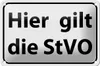 Blechschild Hinweis 18x12cm hier gilt StVO Verkehrsschild Produktbild-Vorschau 1