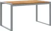 vidaXL Gartentisch Grau 140 x 80 x 75 cm Massivholz Akazie Produktbild-Vorschau 1